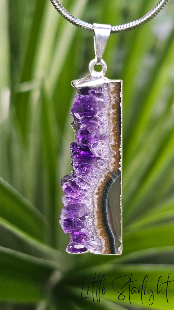 Agaat met Amethist hanger