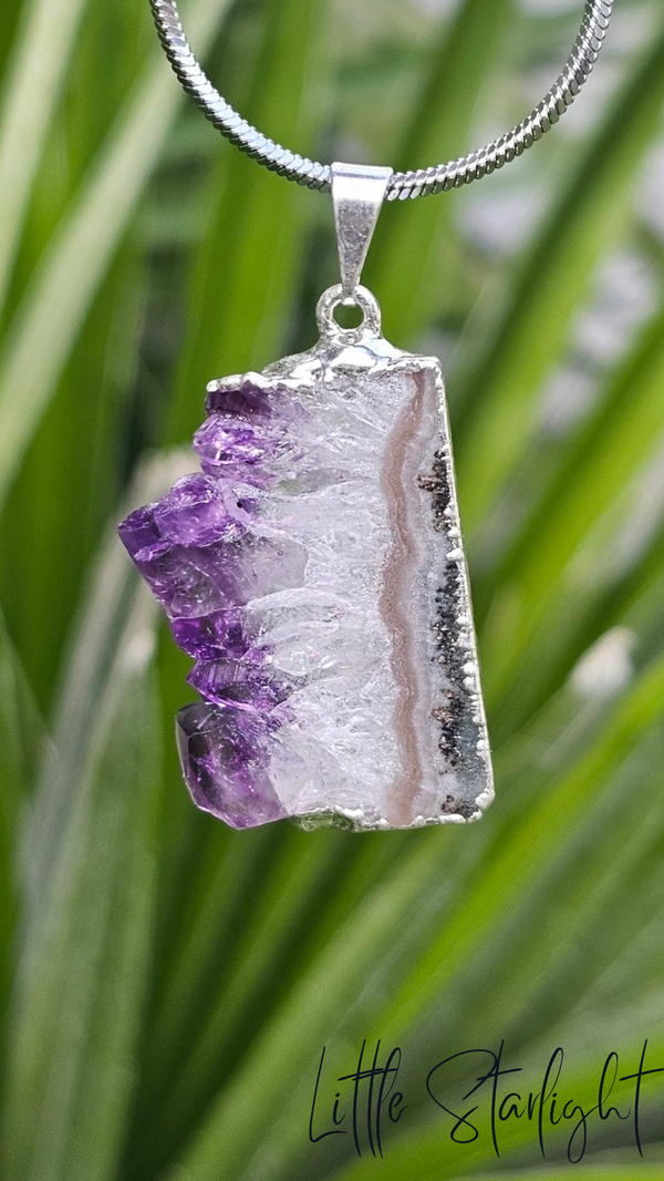 Agaat met Amethist hanger