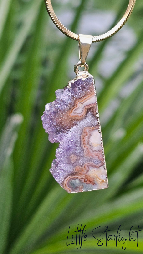 Agaat met Amethist hanger