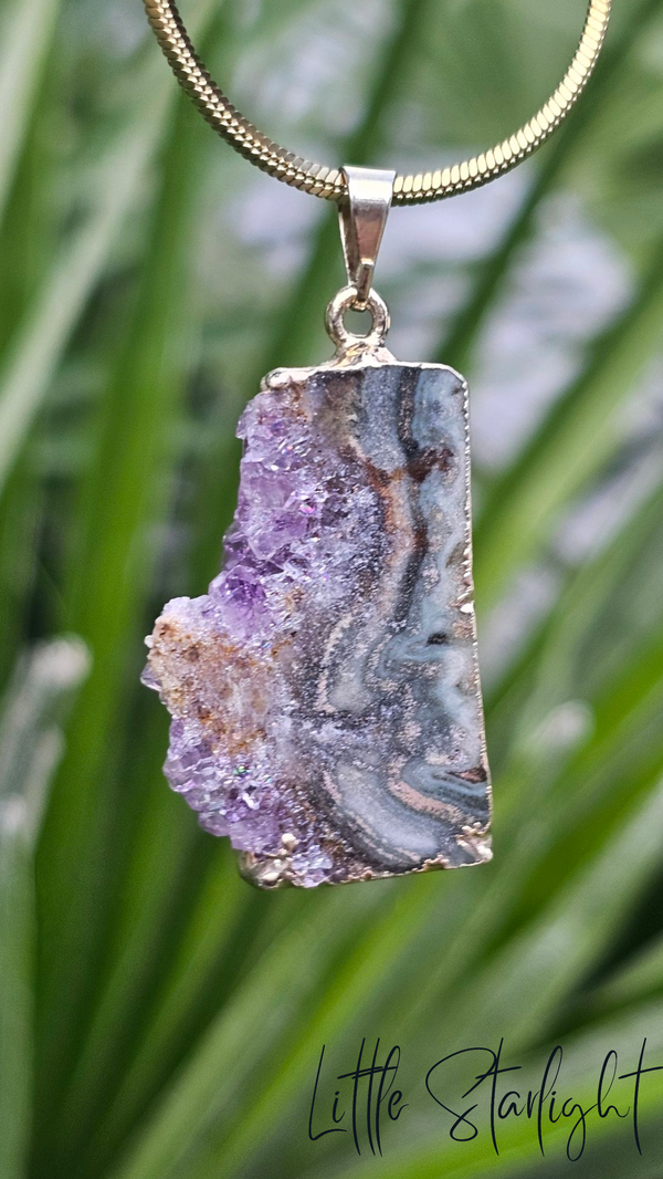 Agaat met Amethist hanger