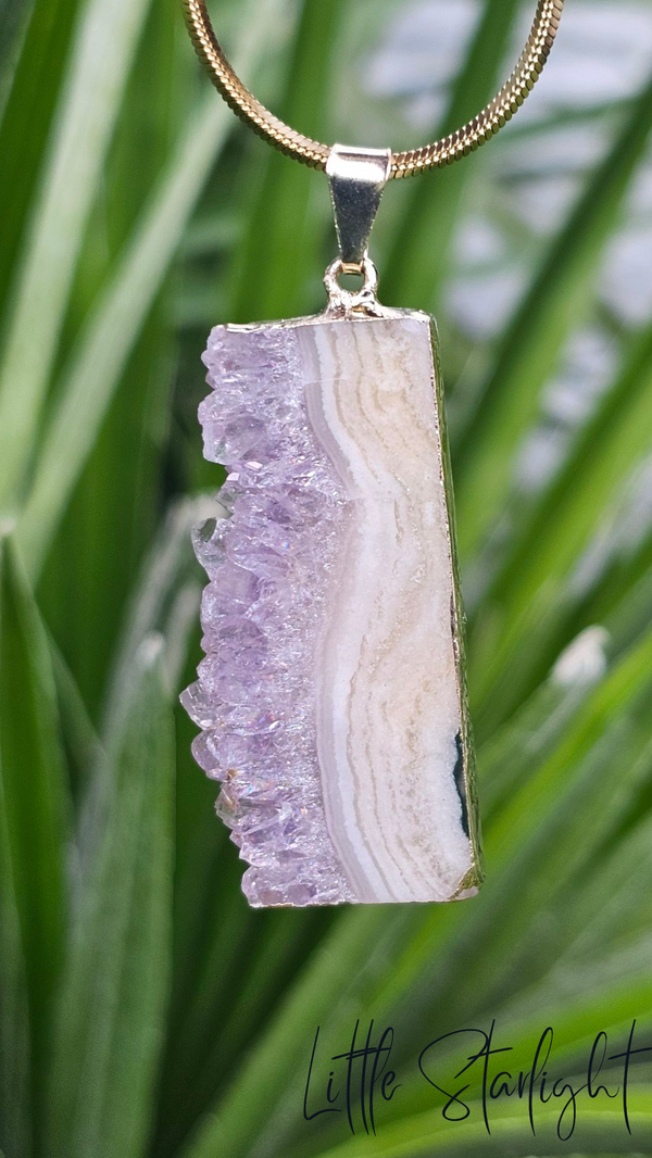 Agaat met Amethist hanger