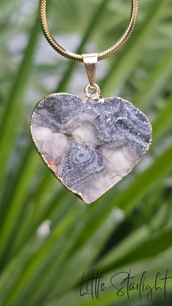 Chalcedoon hart hanger