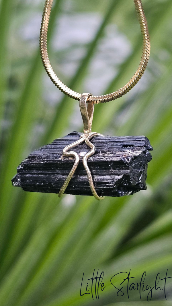 Zwarte toermalijn hanger