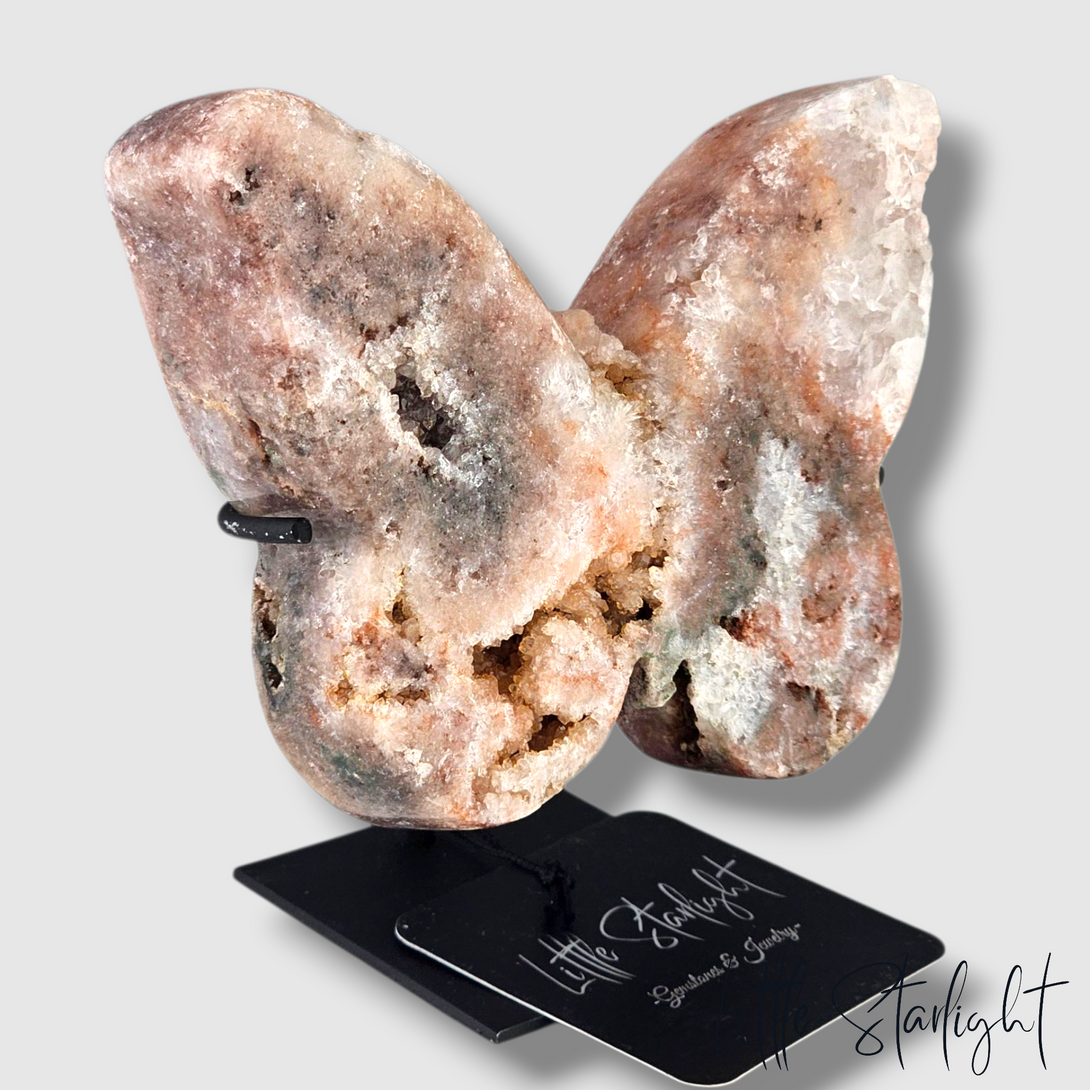 roze amethist vlinder op standaard 