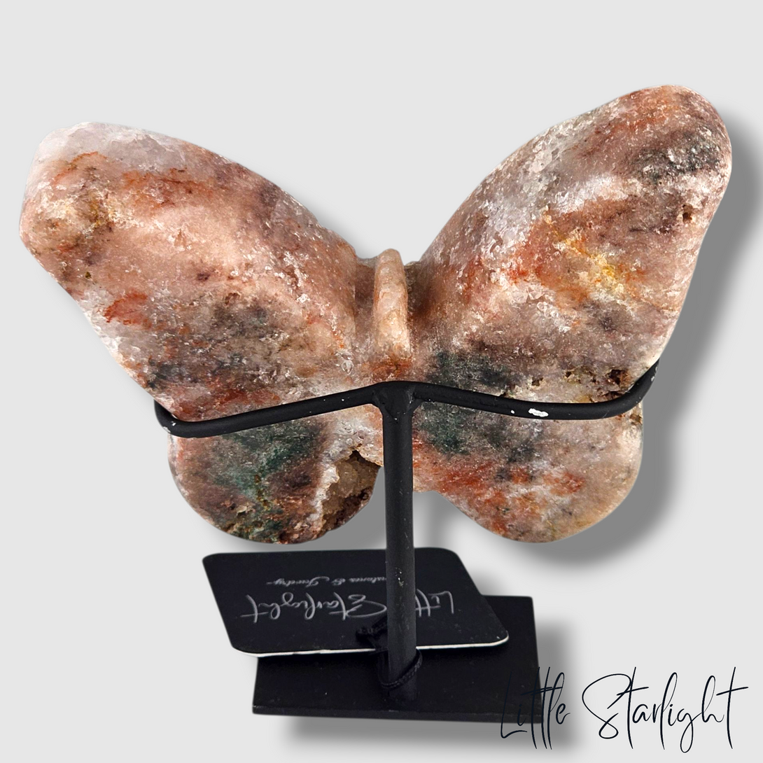 roze amethist vlinder op standaard 