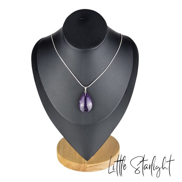 Amethist druppel hanger
